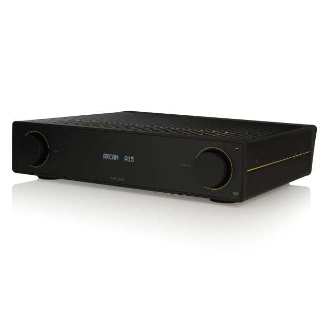 Arcam A15 Integrated Class G Amplifier angled front view