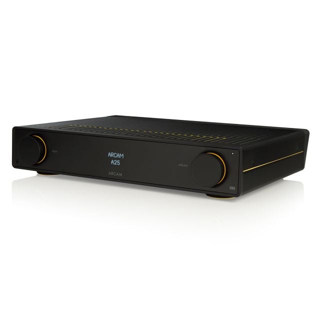Arcam A25 Integrated Class G Amplifier angled front view