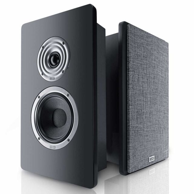 HECO Ambient 11F On-Wall Speakers, Black, set of two