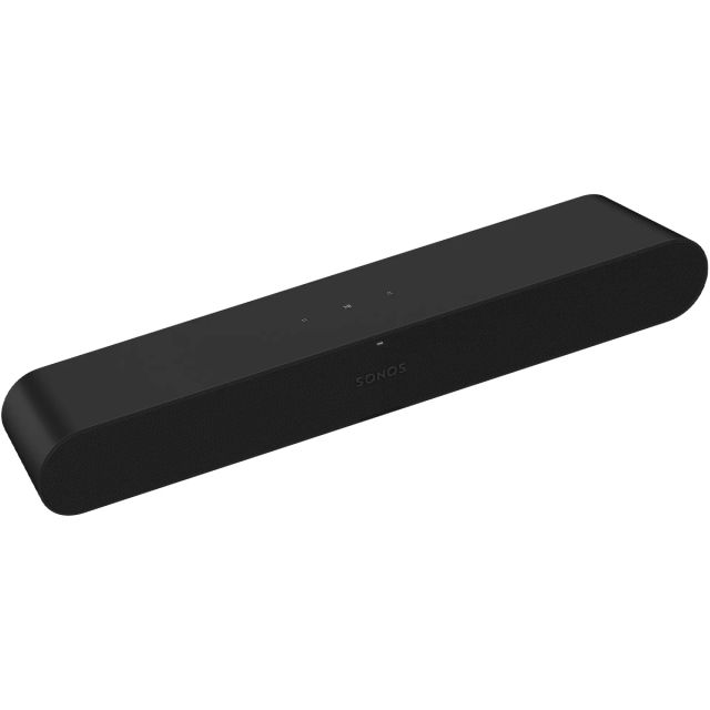 Sonos Ray Compact Soundbar - Black - angled front view