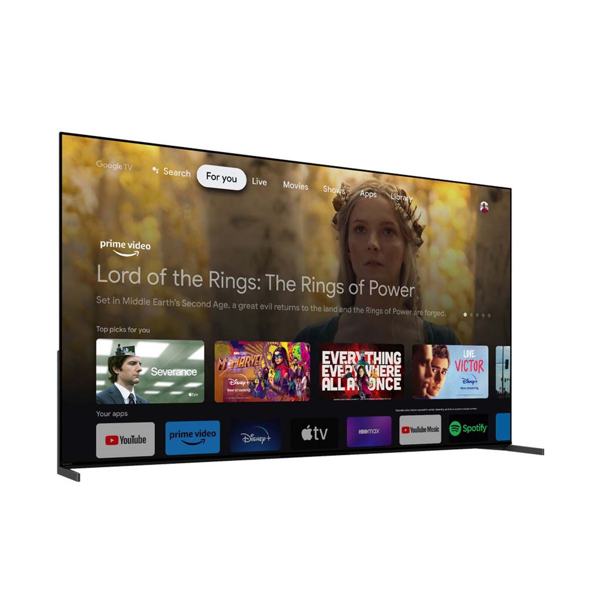 Sony BRAVIA XR A95L QD-OLED 4K HDR Google TV (2023) angled front left view