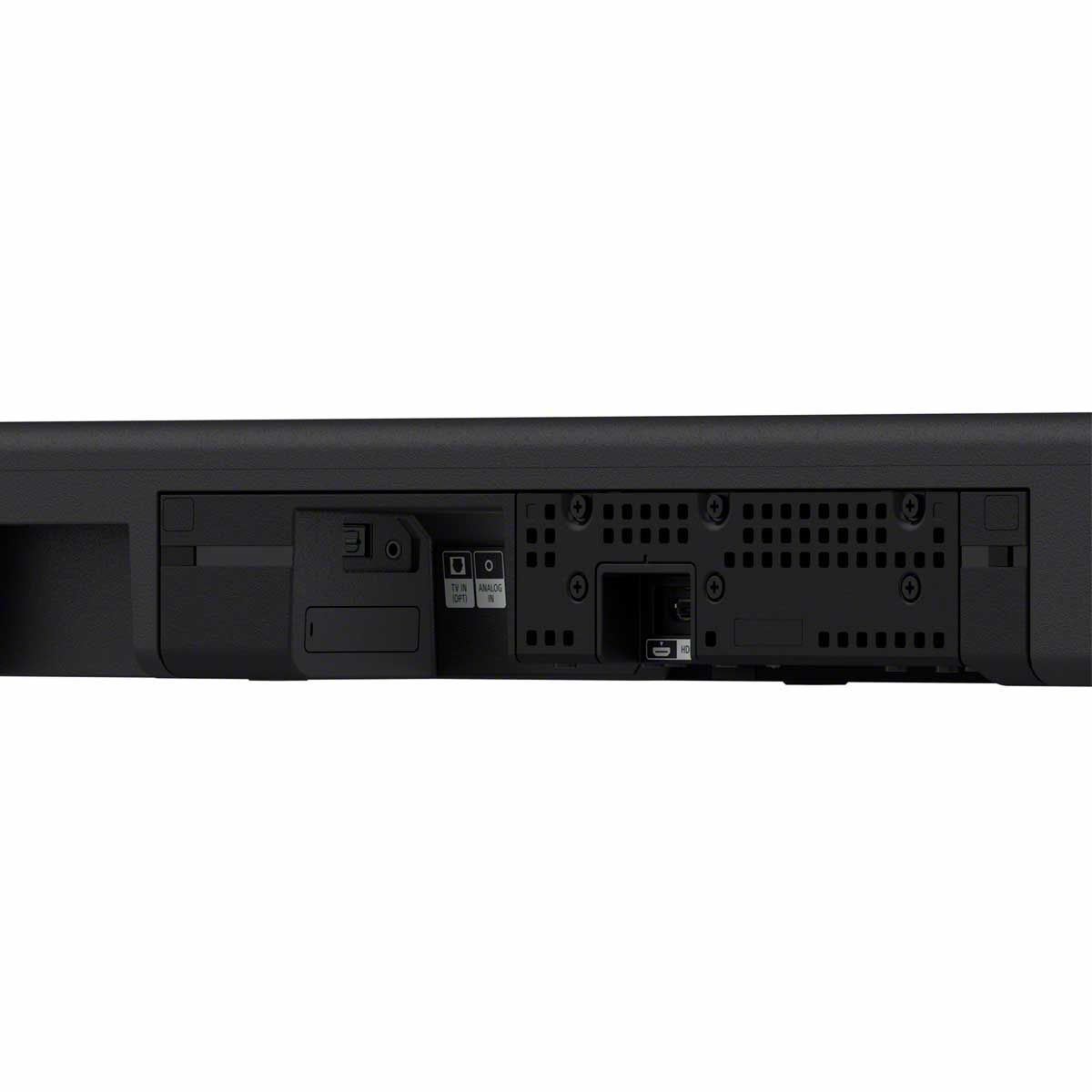 Sony HT-A7000 Dolby Atmos Soundbar, rear detailed view of inputs/outputs