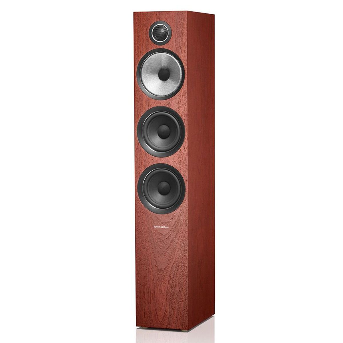 1 1 704 s2 rosenut 700 series2 speakerBowers & Wilkins 704 S2 Floorstanding Speaker - Rosenut - Front Angled View