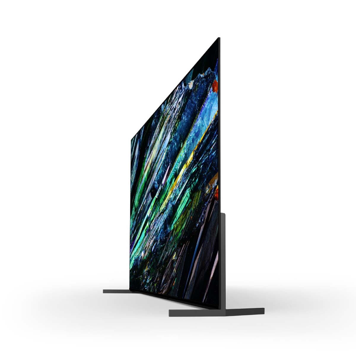 Sony BRAVIA XR A95L QD-OLED 4K HDR Google TV (2023) angled right side profile view