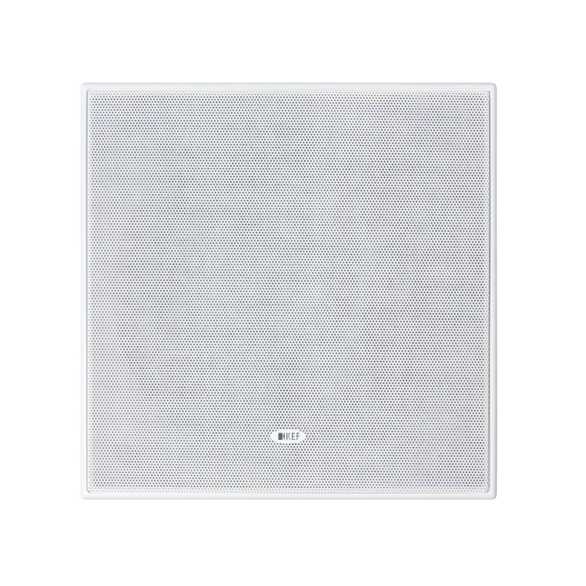 KEF Ci200QSb-THX Extreme In-Wall or In-Ceiling Subwoofer THX Ultra2 - Select2 - White - Pair - front view with grille