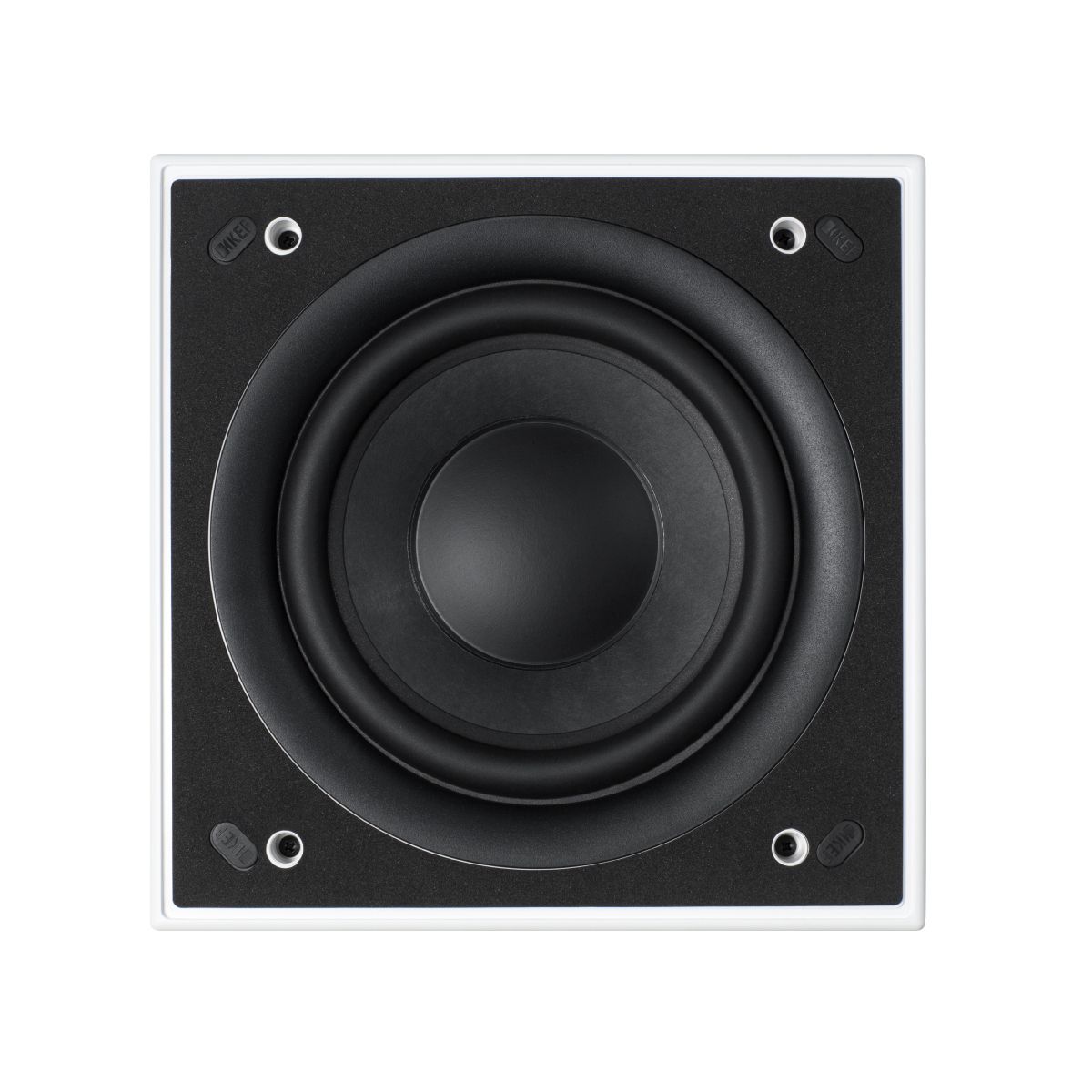 KEF Ci200QSb-THX Extreme In-Wall or In-Ceiling Subwoofer THX Ultra2 - Select2 - White - Pair - front view without grille