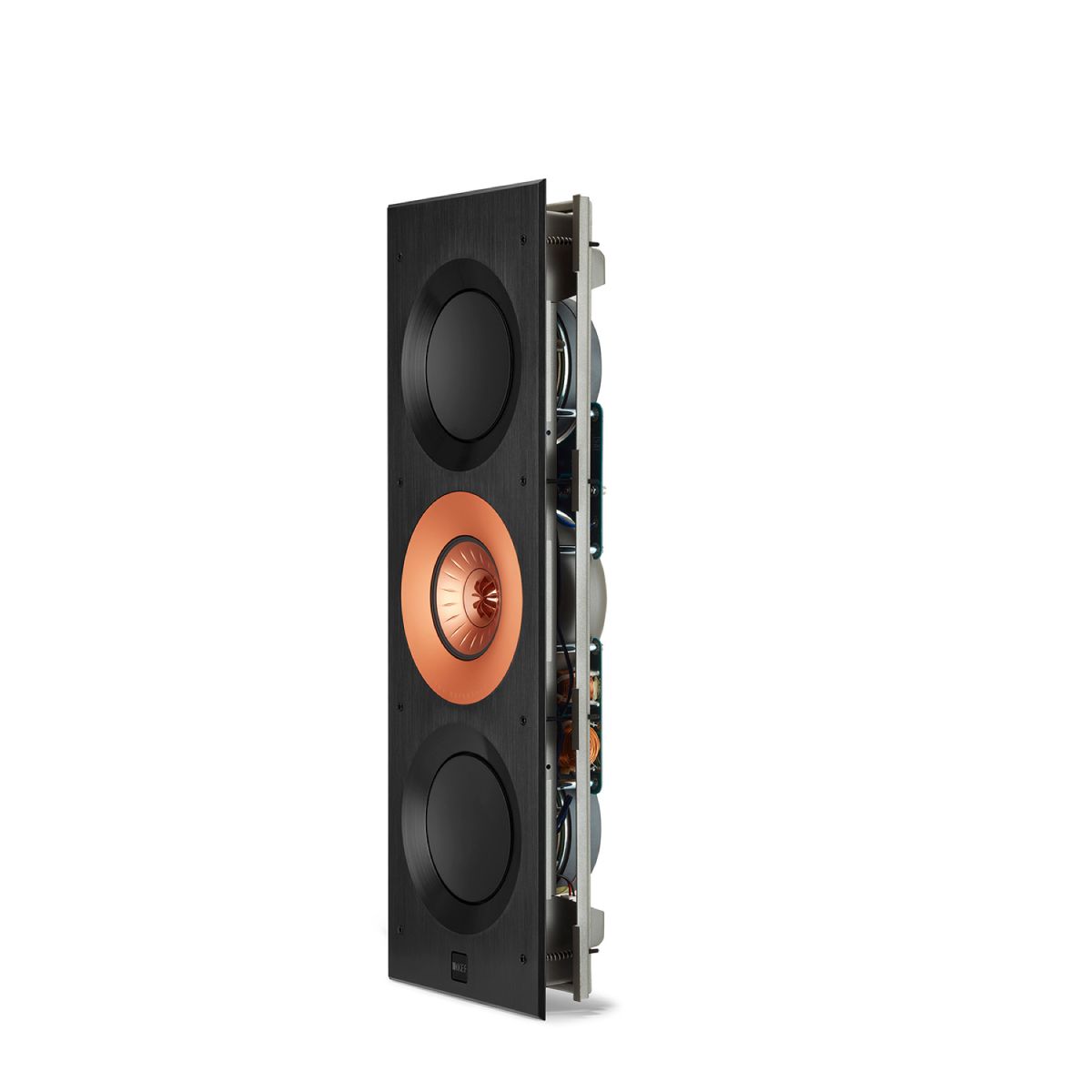 KEF Ci3160REF-THX Reference In-Wall THX Ultra2 Speaker - Copper Black - Each - right angled front view