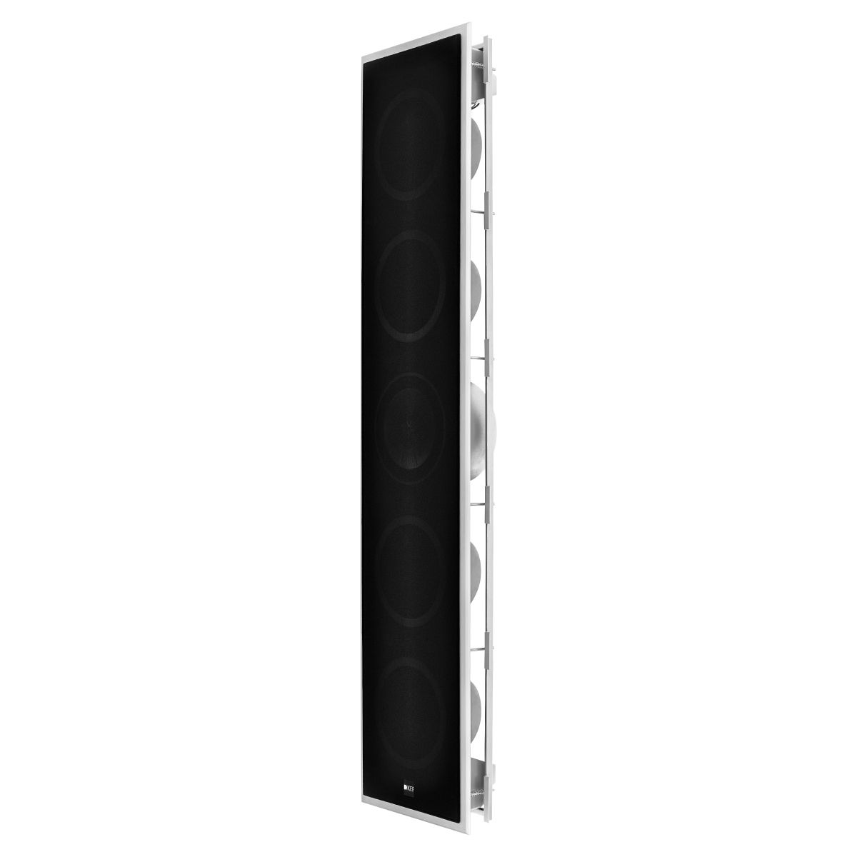 KEF Ci5160RL-THX Extreme In-Wall THX Ultra2 Speaker - Silver - Each - angled front view with black grille