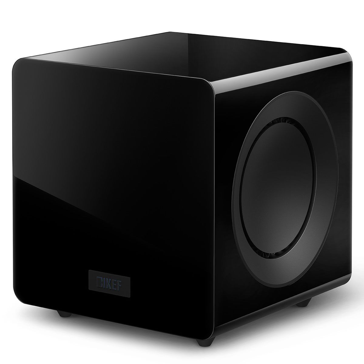 KEF KC92 Force-Cancelling Subwoofer black angled front view