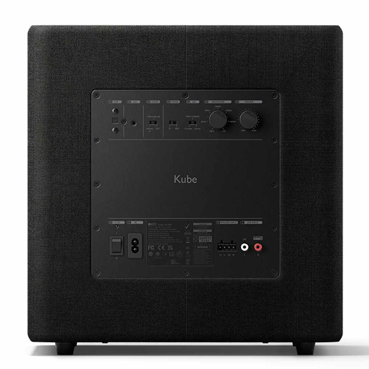 KEF Kube 10 MIE Subwoofer - Black rear view