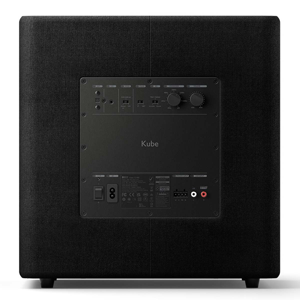 KEF Kube 12 MIE Subwoofer - Black rear view