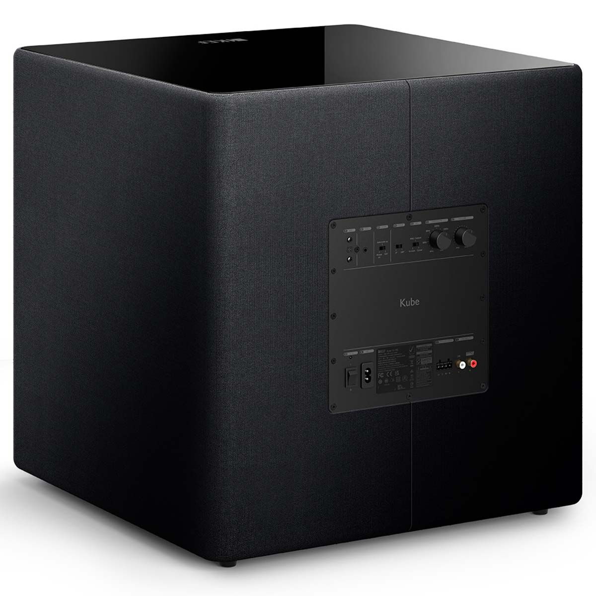 KEF Kube 15 MIE Subwoofer - Black angled rear view