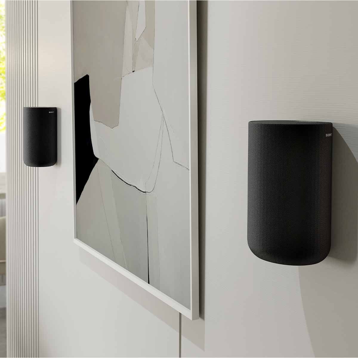 Sony SARS5 Wireless rear speakers with built-in battery for HT-A7000/HT-A5000 - mounted on wall
