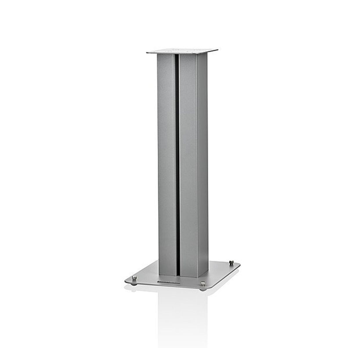 Bowers & Wilkins FS-600 S3 Speaker Stands - single silver - angled front view