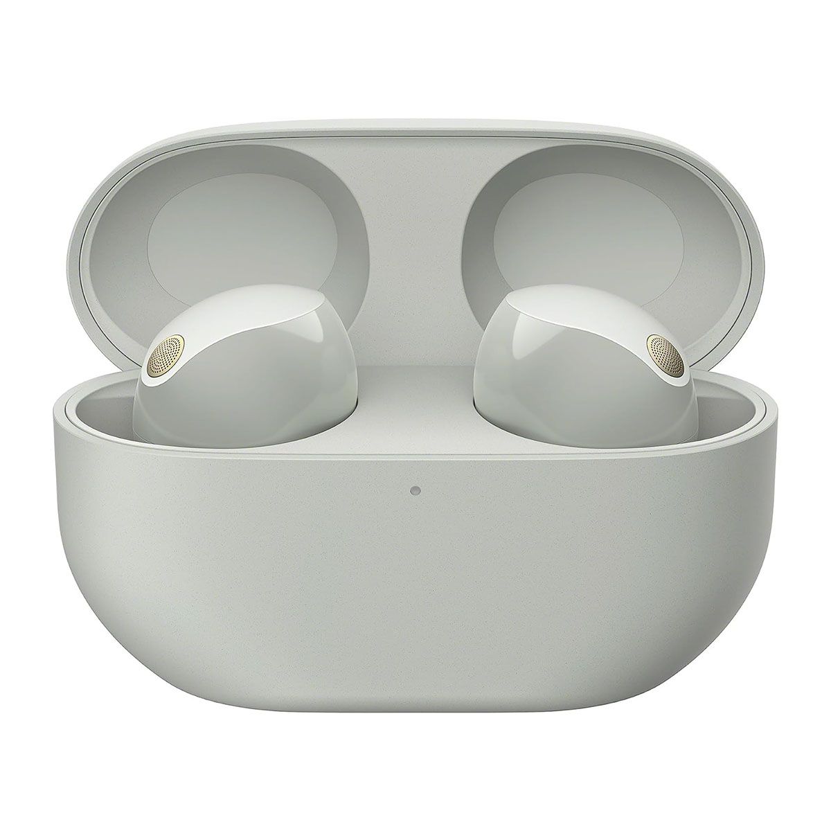 Sony WF-1000XM5 Truly Wireless Noise Canceling Earbuds - silver - view of earbuds in opened case