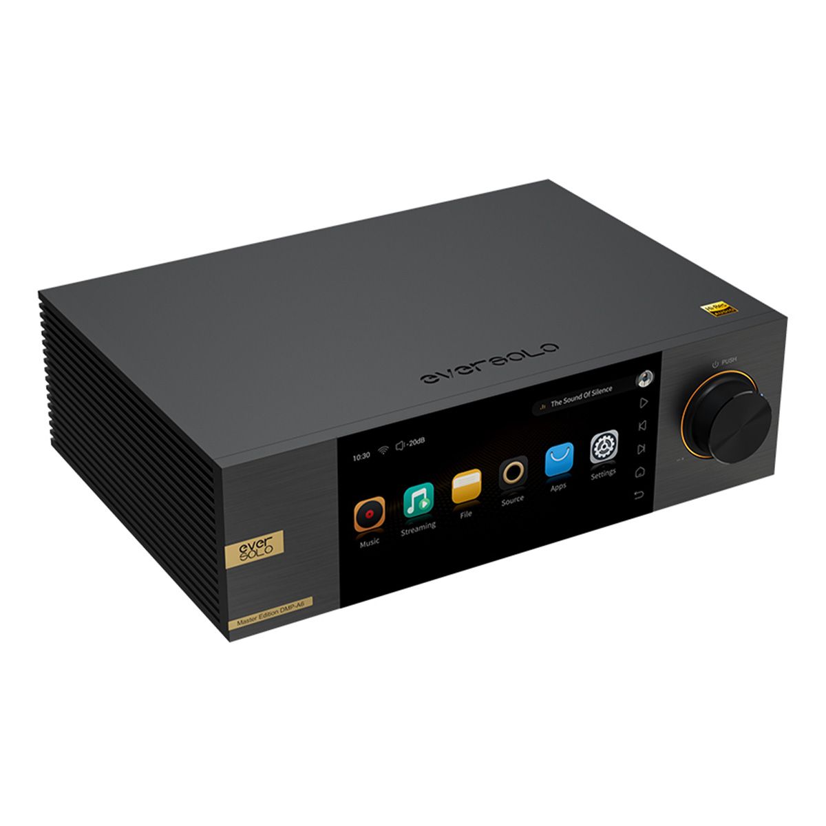 EverSolo DMP-A6 MASTER EDITION Network Streamer & DAC angled front left view