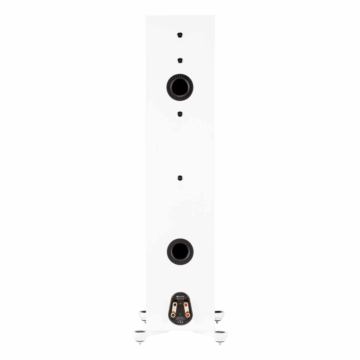 Monitor Audio Silver 500 7G Floorstanding Speakers, Satin White, rear view