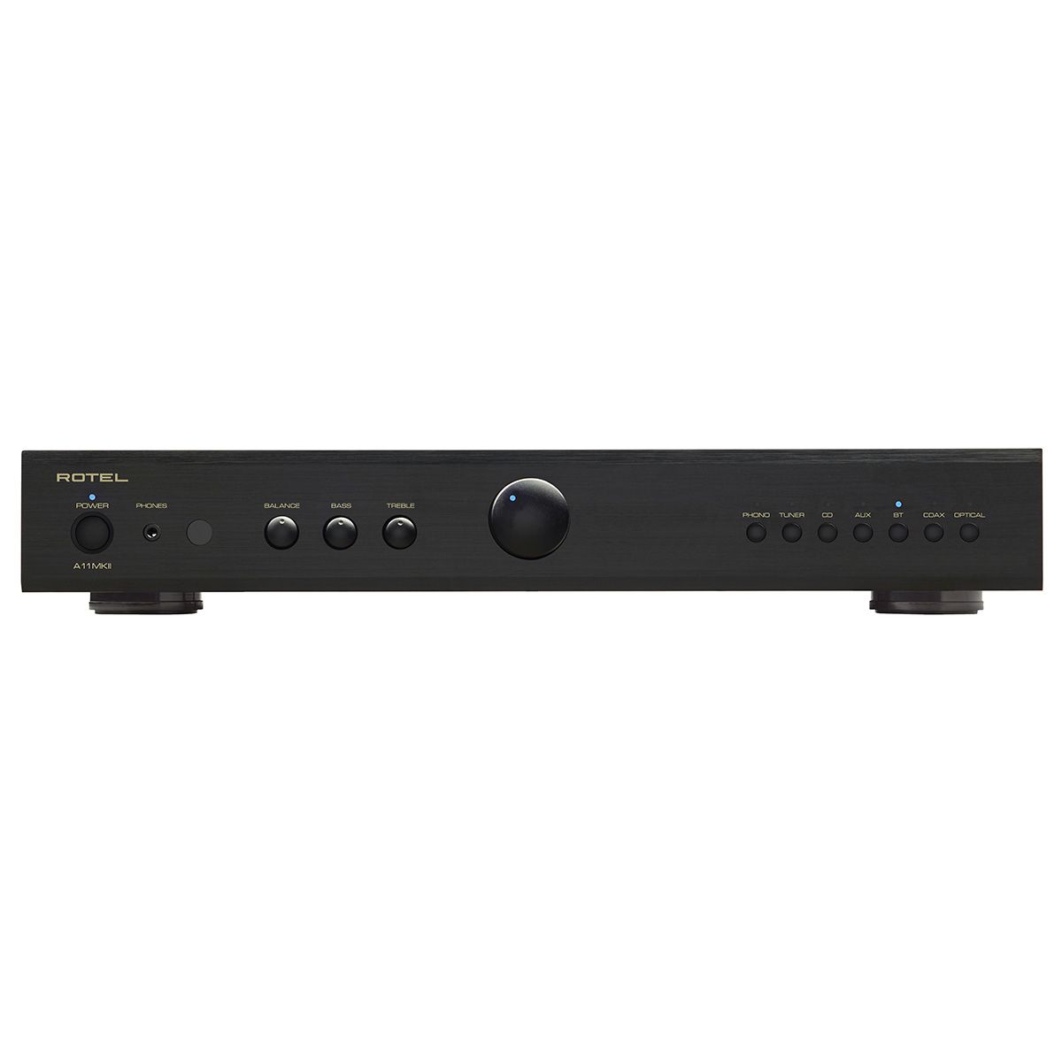 Rotel A11 MKII Integrated Amplifier black front view