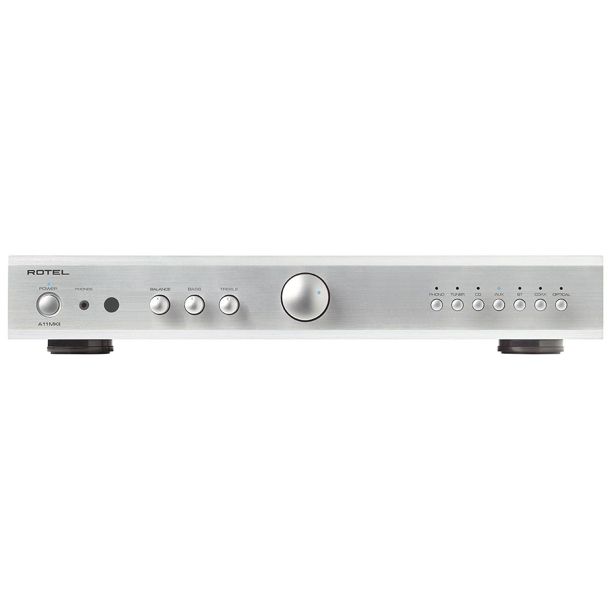 Rotel A11 MKII Integrated Amplifier silver front view