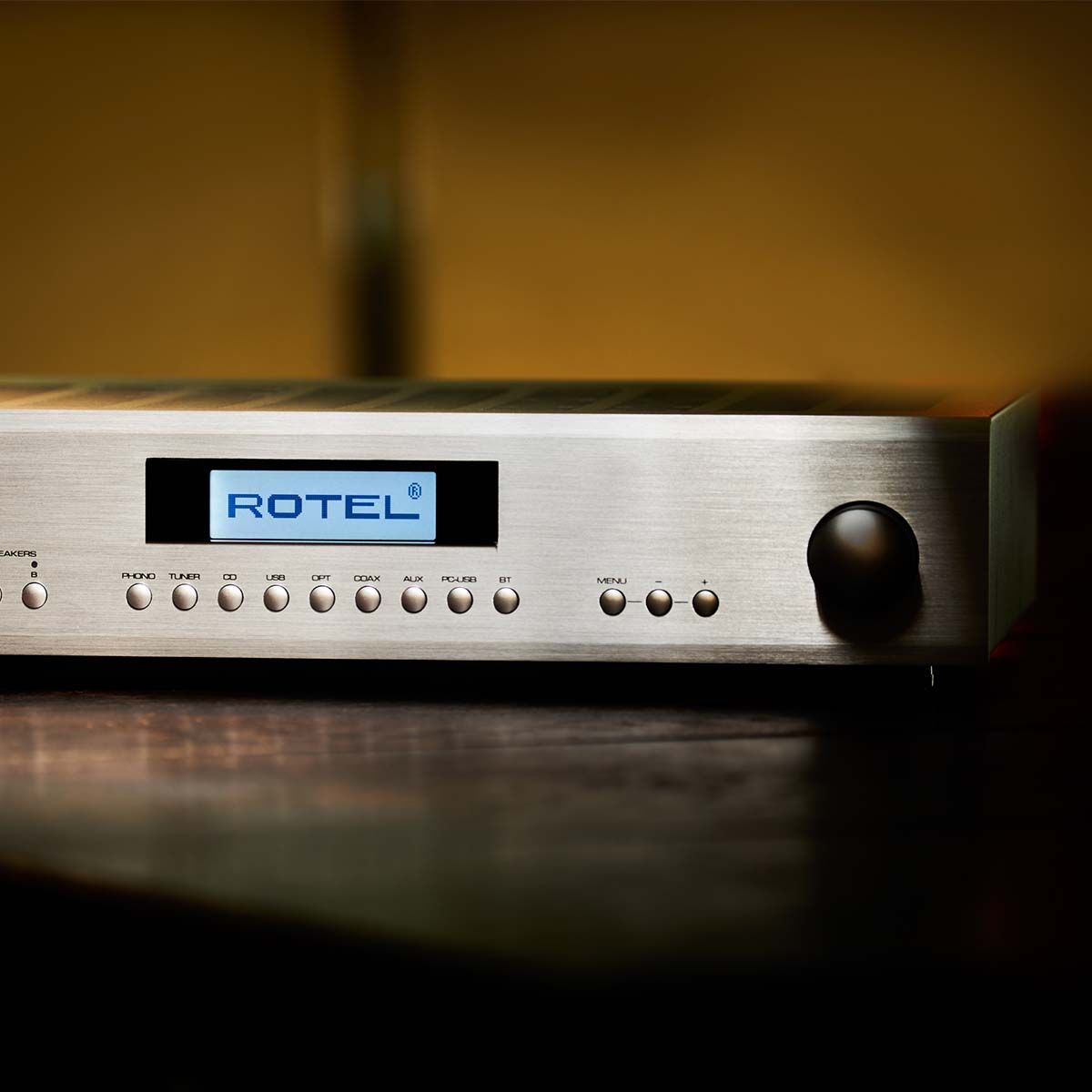 Rotel A12 MKII Integrated Amplifier, Silver, beauty shot