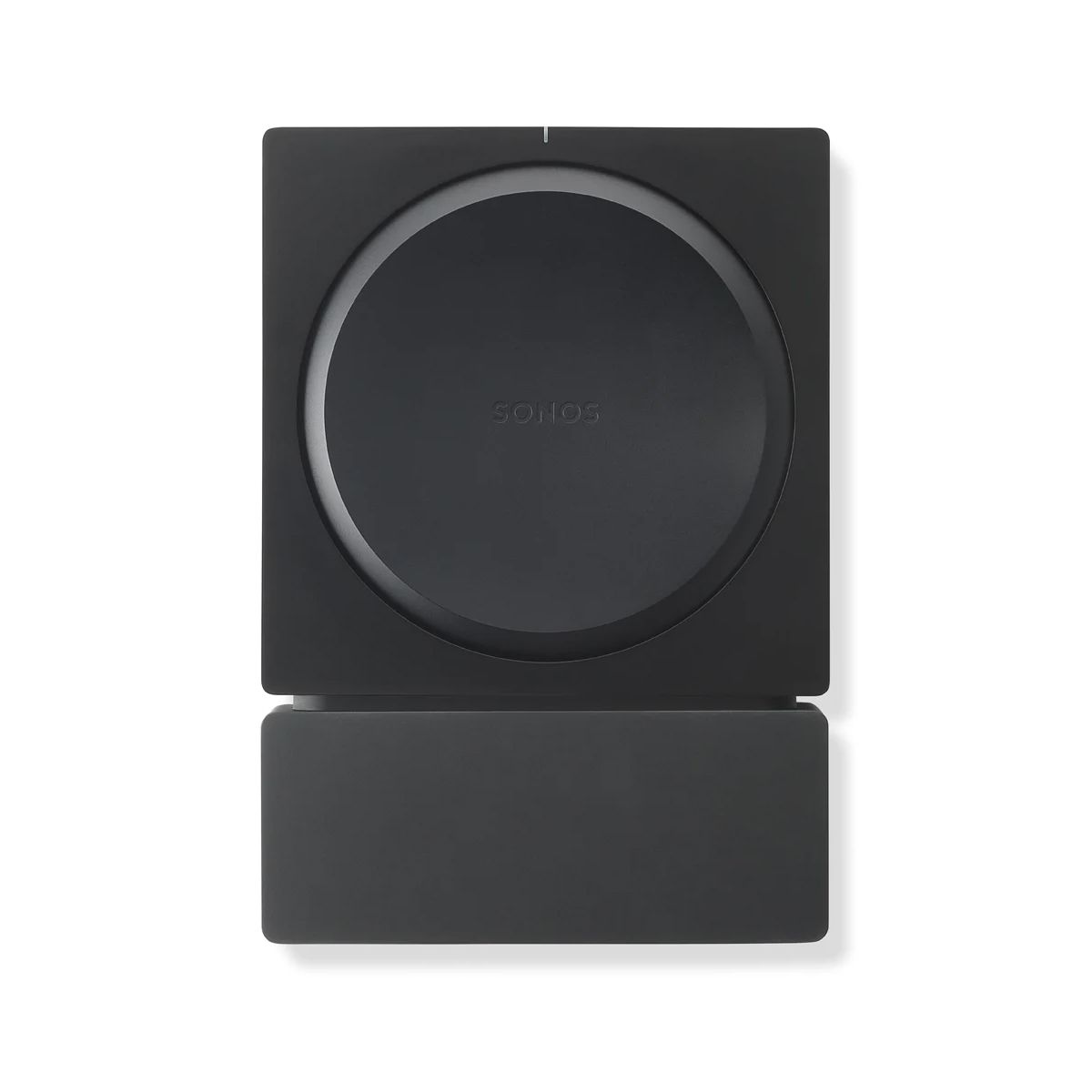 Front View Flexson Wall Mount For SONOS AMP (Black)