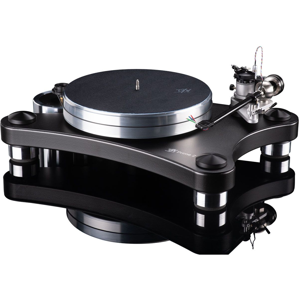 Black VPI Prime 21 Turntable View From Right Angle
