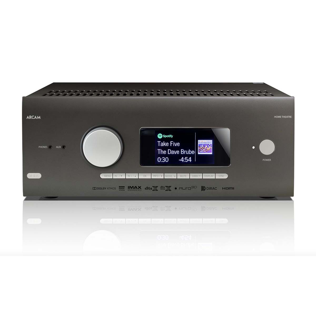 Arcam AVR11 Receiver, front top angle
