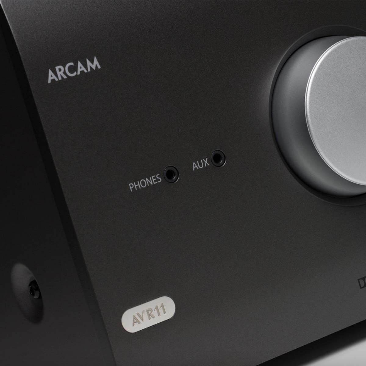 Arcam AVR11 Receiver, front panel knob detail