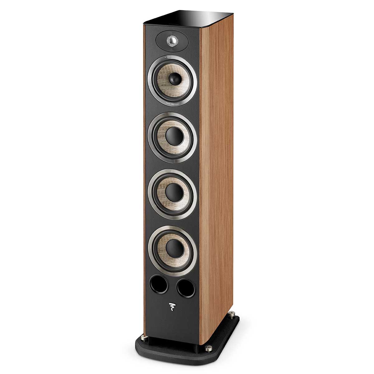 Focal Aria 936 Floorstanding Speaker, Walnut, front angle without grille