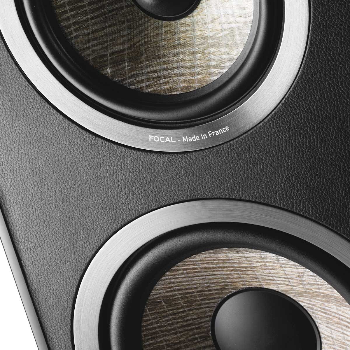 Focal Aria 948 Floorstanding Speakers, Black, flax cone detail