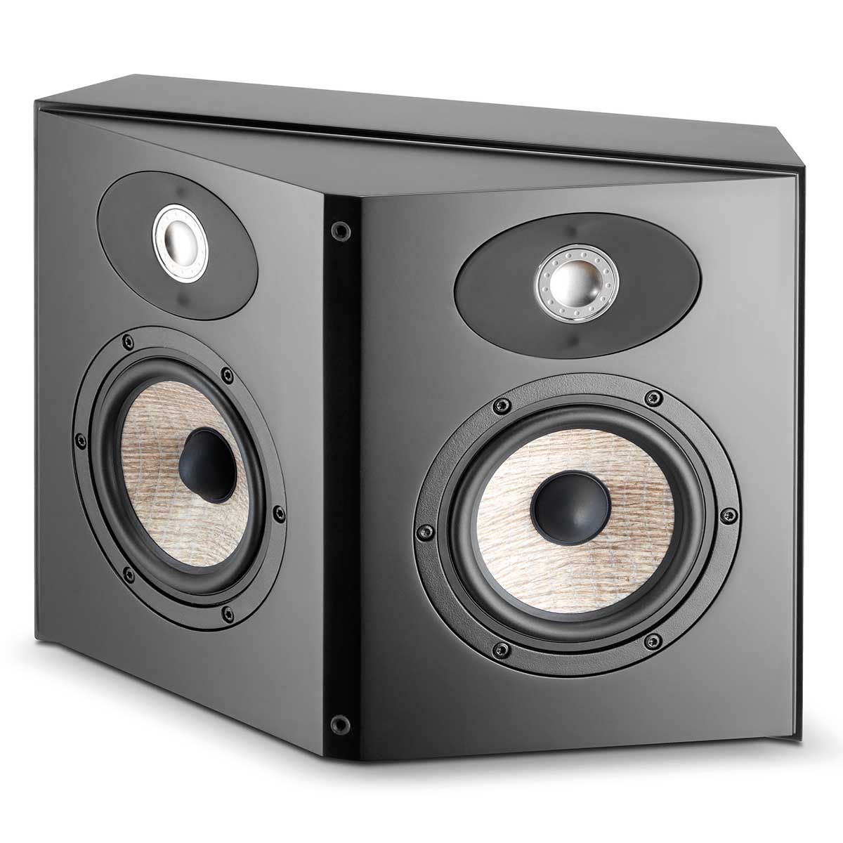 Focal Aria SR900 Surround Speakers, Satin Black, front angle without grille