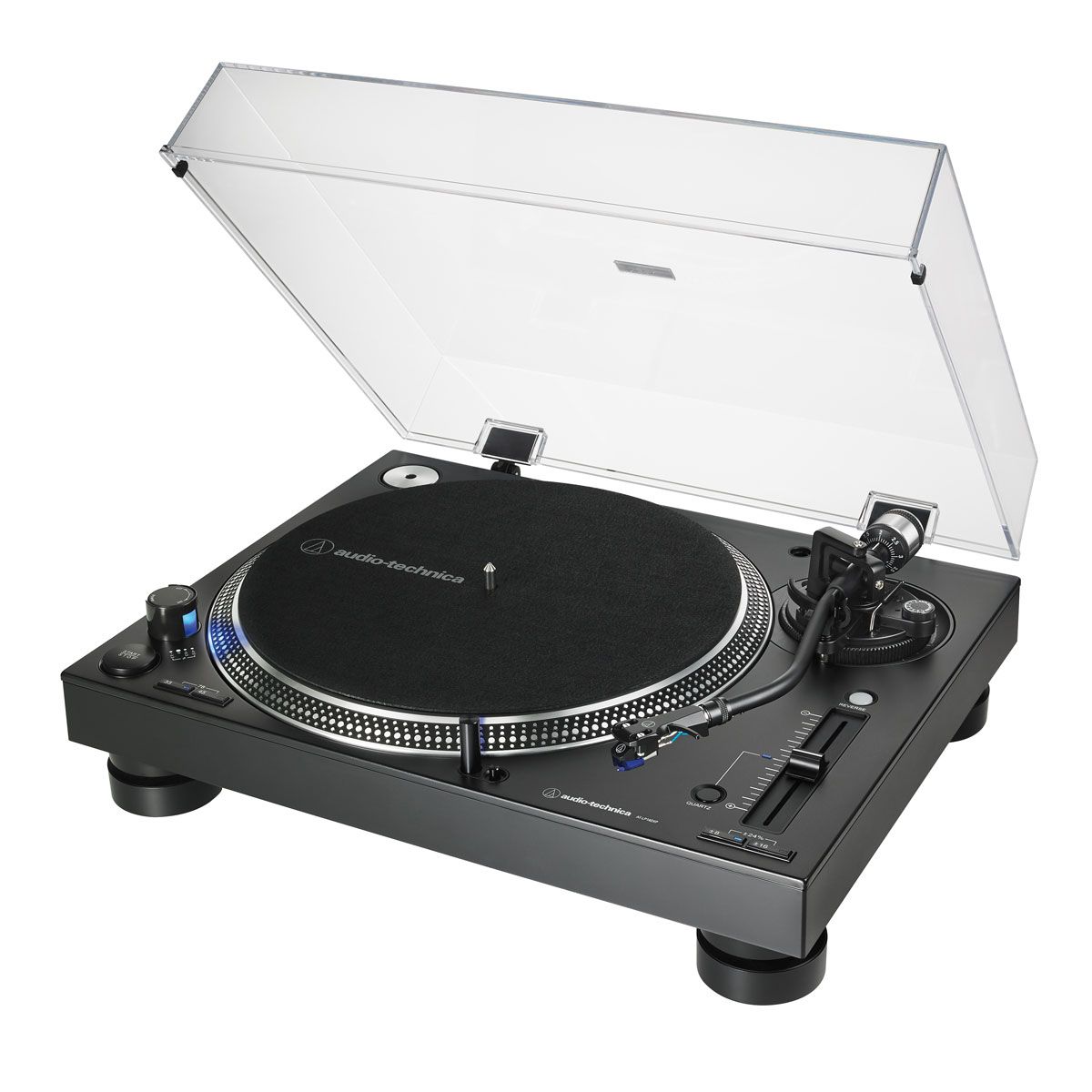 Audio-Technica LP140XP Direct-Drive Professional DJ Turntable - front angled view