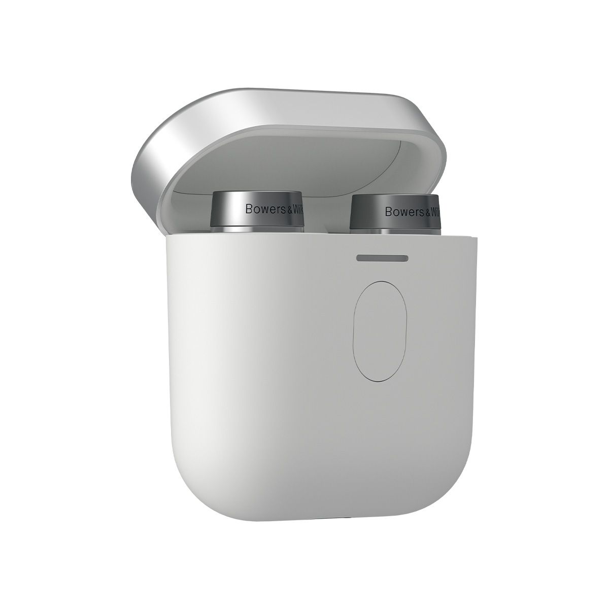 B&W Pi7 True Wireless In-Ear Headphones - Canvas White - inside charging case