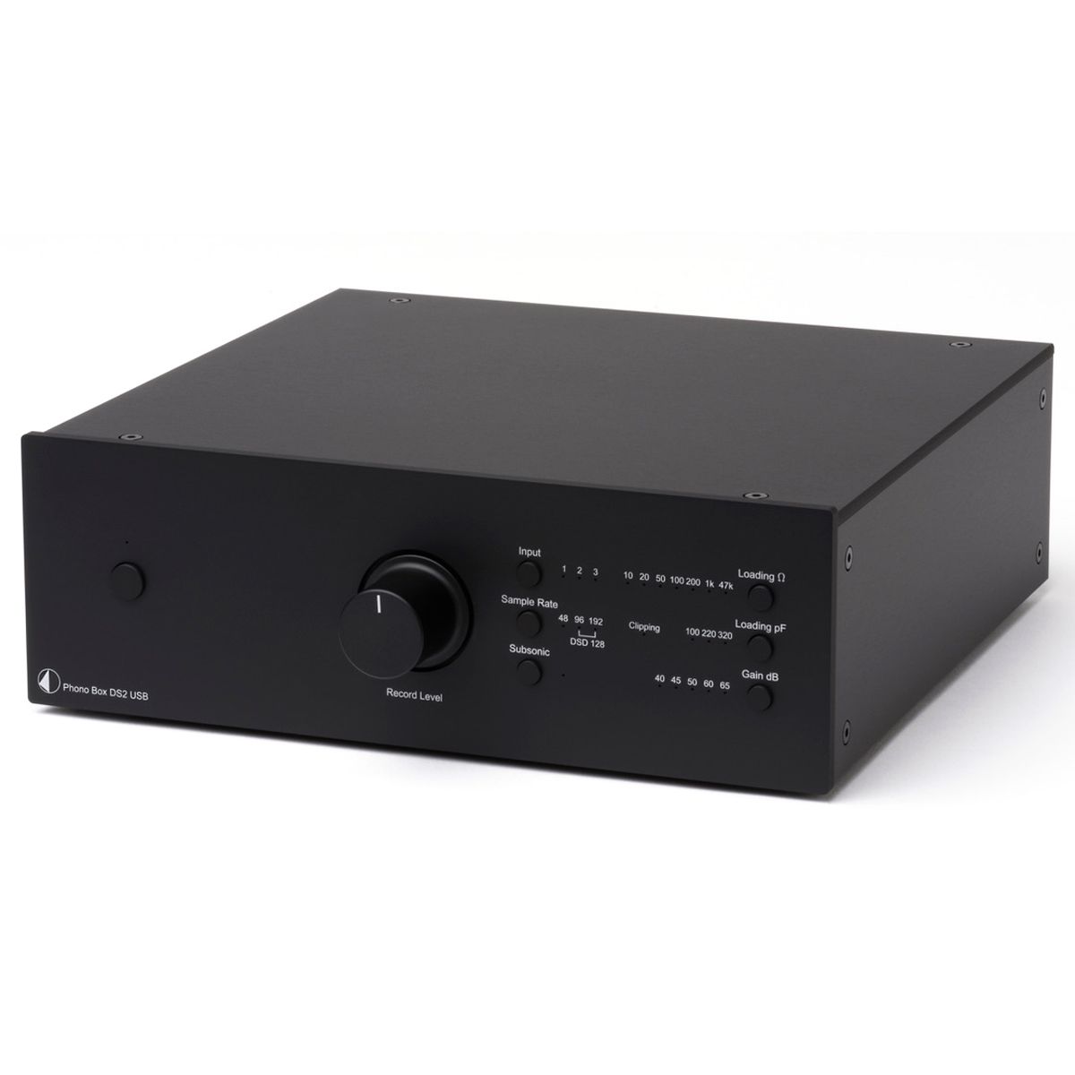 Pro-Ject Phono Box DS2 USB, Black, front angle