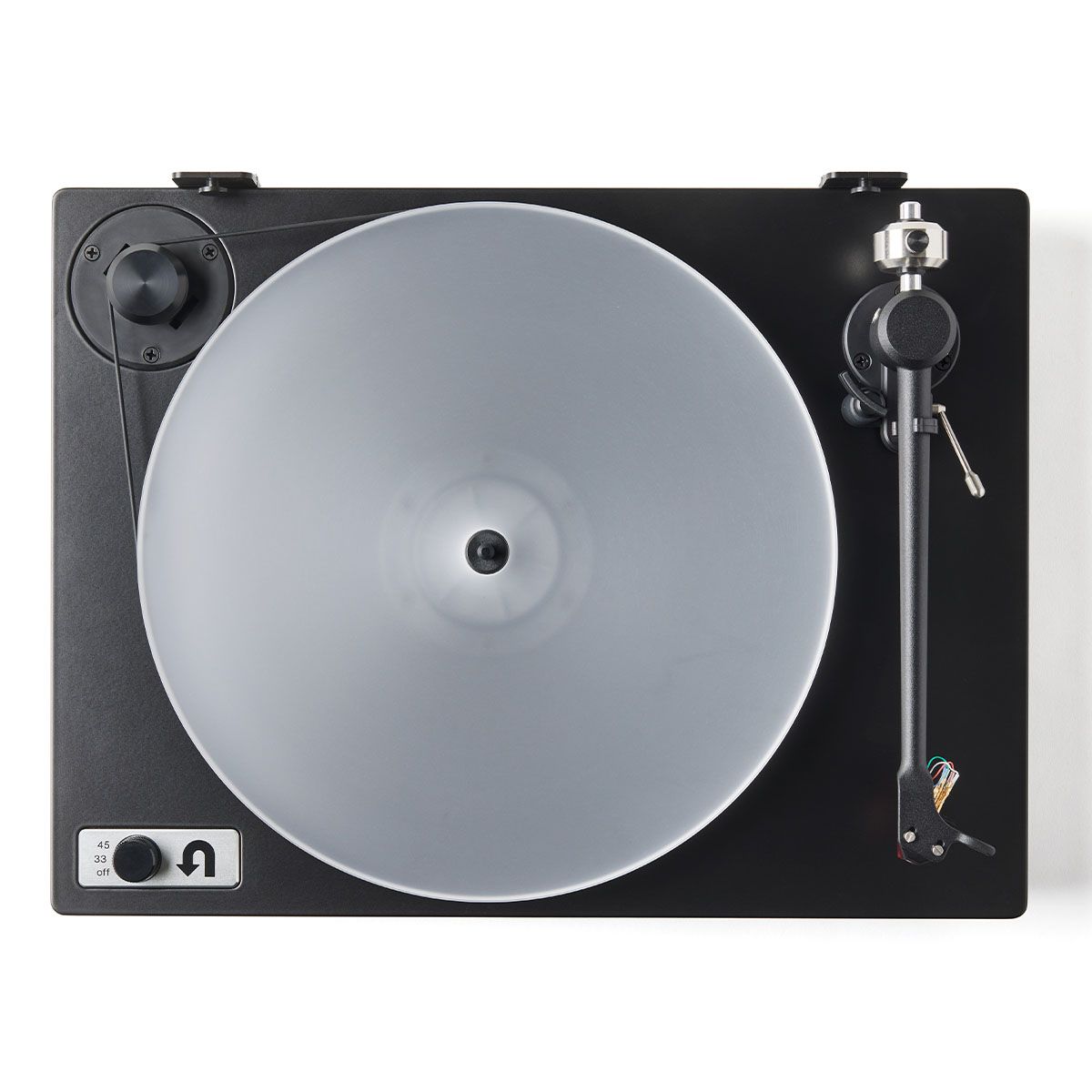 U-Turn Audio Orbit 2 Special Turntable photographed from the top in black