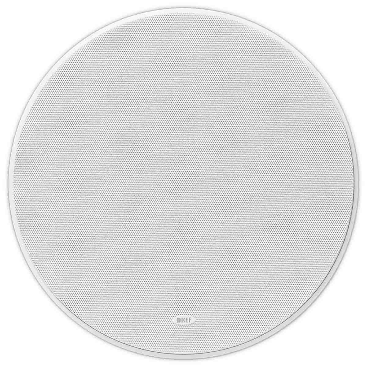 KEF Ci250RRM-THX In-Ceiling Loudspeaker - White - Each - front view with grille
