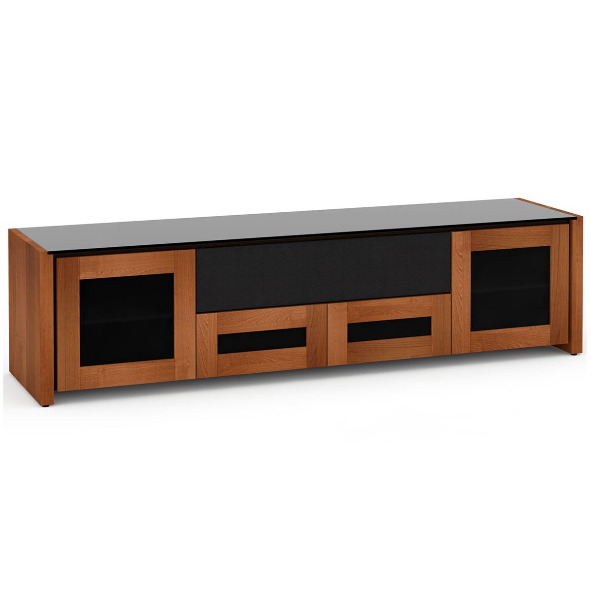 Salamander Designs Corsica 245 Quad-Width AV Cabinet with Center Speaker Opening- American Cherry- front view