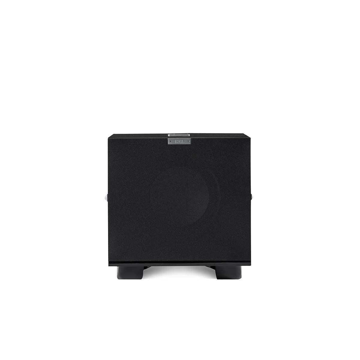 REL Acoustics S/510 Subwoofer, Black, front view with grille
