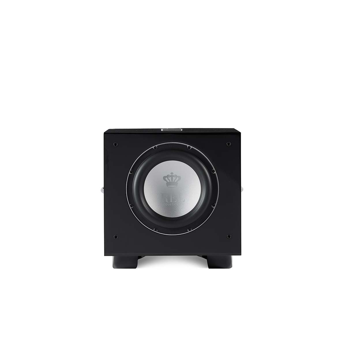 REL Acoustics S/510 Subwoofer, Black, front view without grille