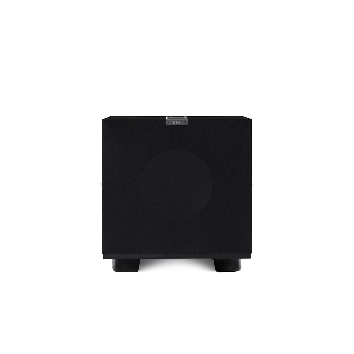 REL Acoustics S/812 Subwoofer, Black, front view with grille