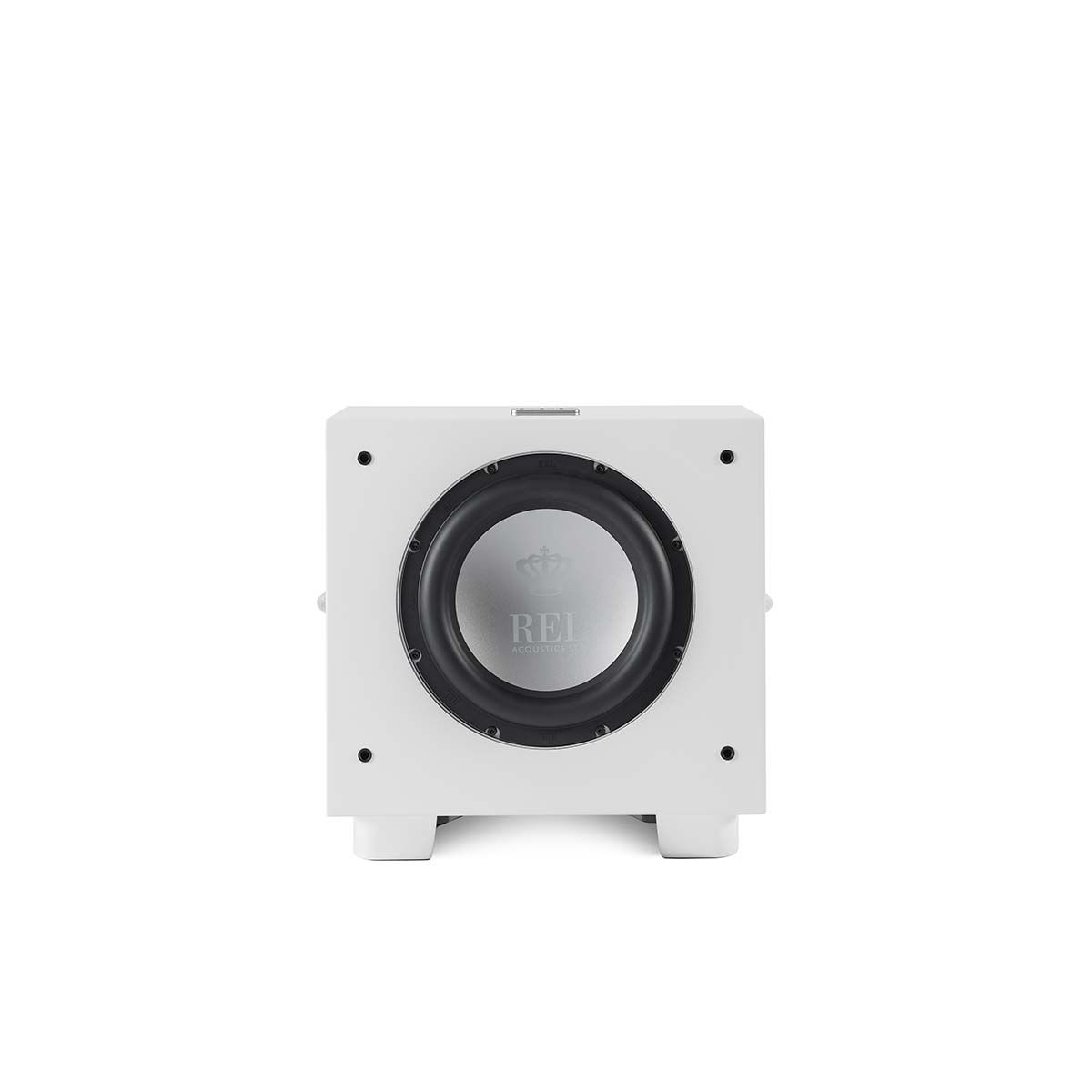REL Acoustics S/510 Subwoofer, White, front view without grille