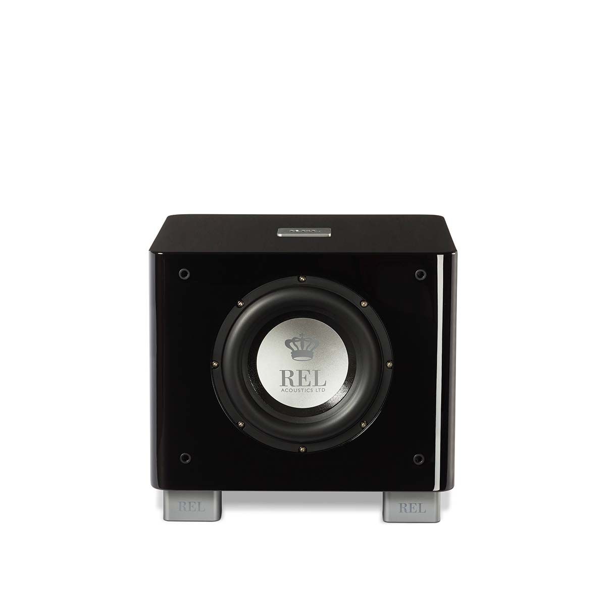 REL T/7x Subwoofer, black, front view without grille