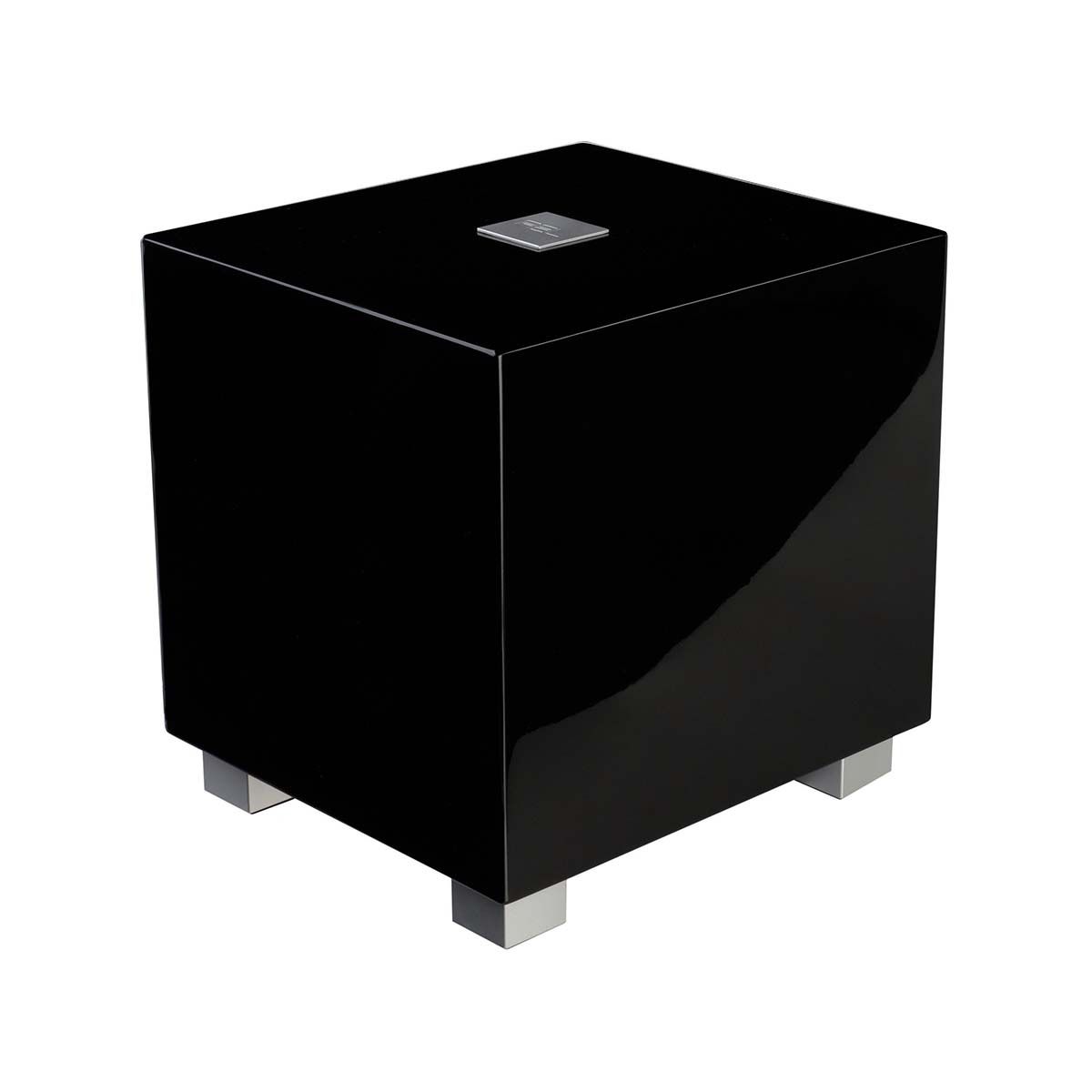 REL Acoustics Tzero MKIII Subwoofer, Black, front angle view