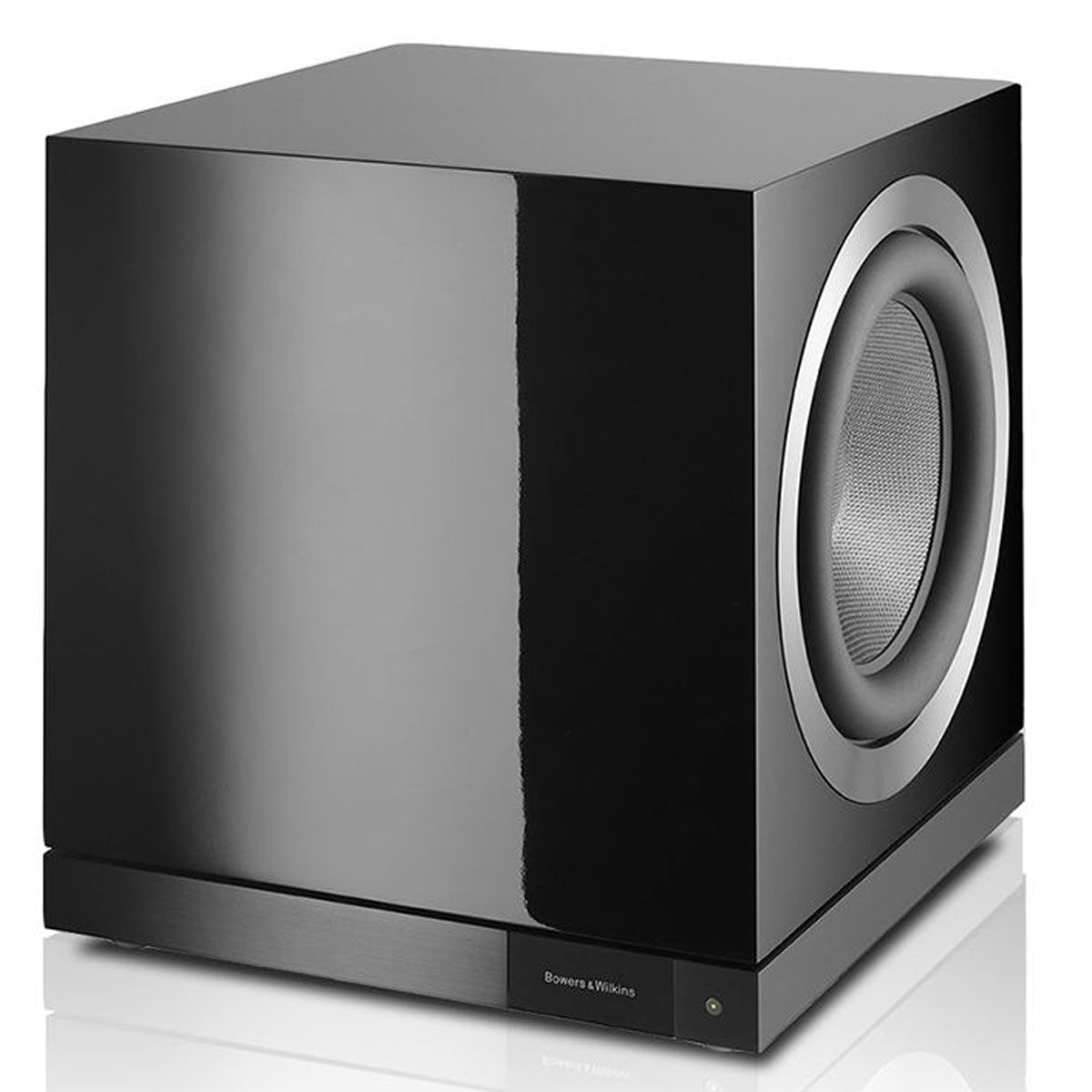 Bowers & Wilkins DB1D Subwoofer - Gloss Black - Side angle no grille
