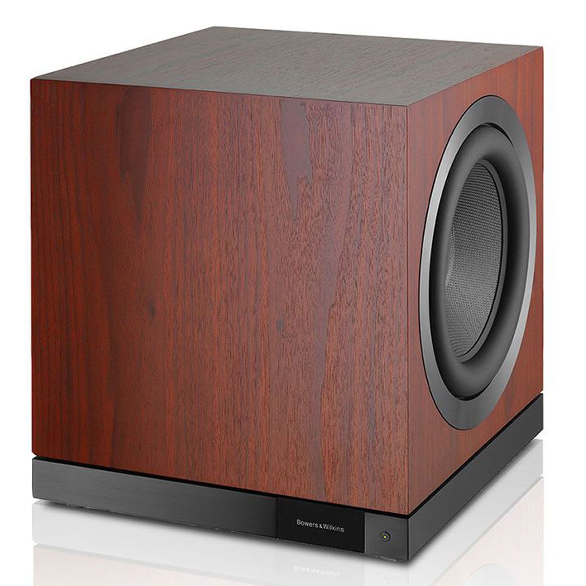 Bowers & Wilkins DB1D Subwoofer - Rosenut - Side angle no grille