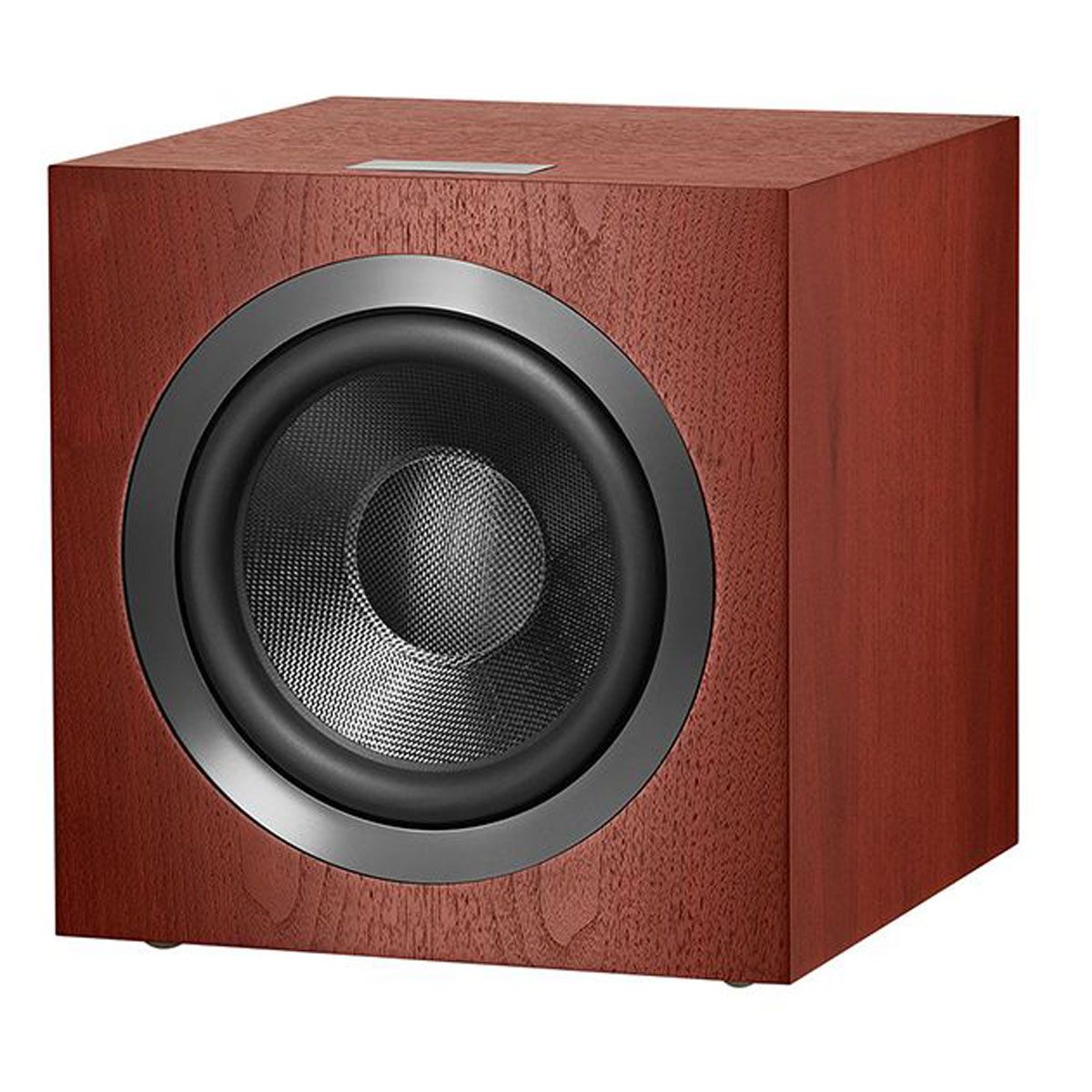 Bowers & Wilkins DB4S Subwoofer - Rosenut - Front angled view without grille
