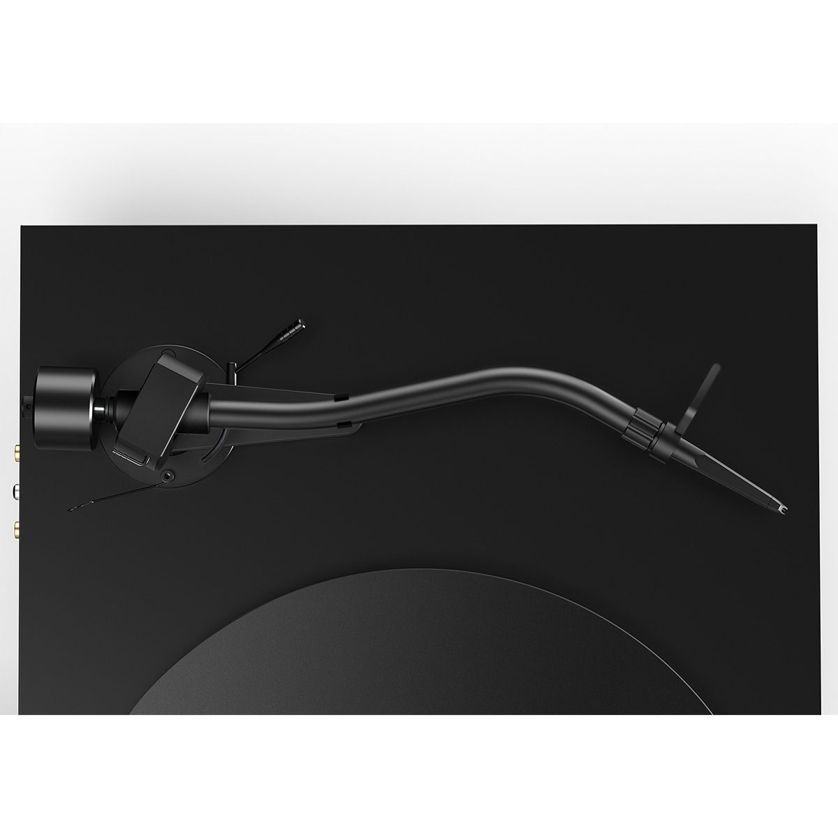  Pro-Ject Debut Pro S Turntable closeup of s-shaped tonearm