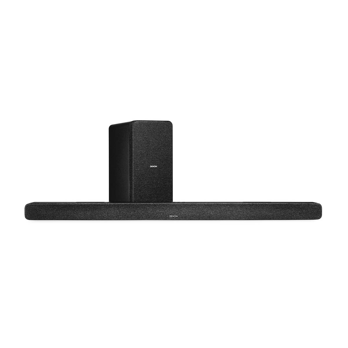 Denon DHT-S517 Soundbar System w/ Subwoofer, front view of complete system