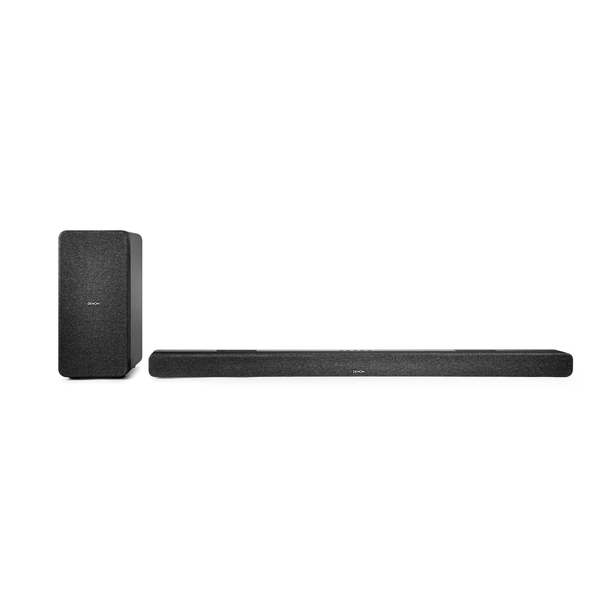 Denon DHT-S517 Soundbar System w/ Subwoofer, front view of complete system