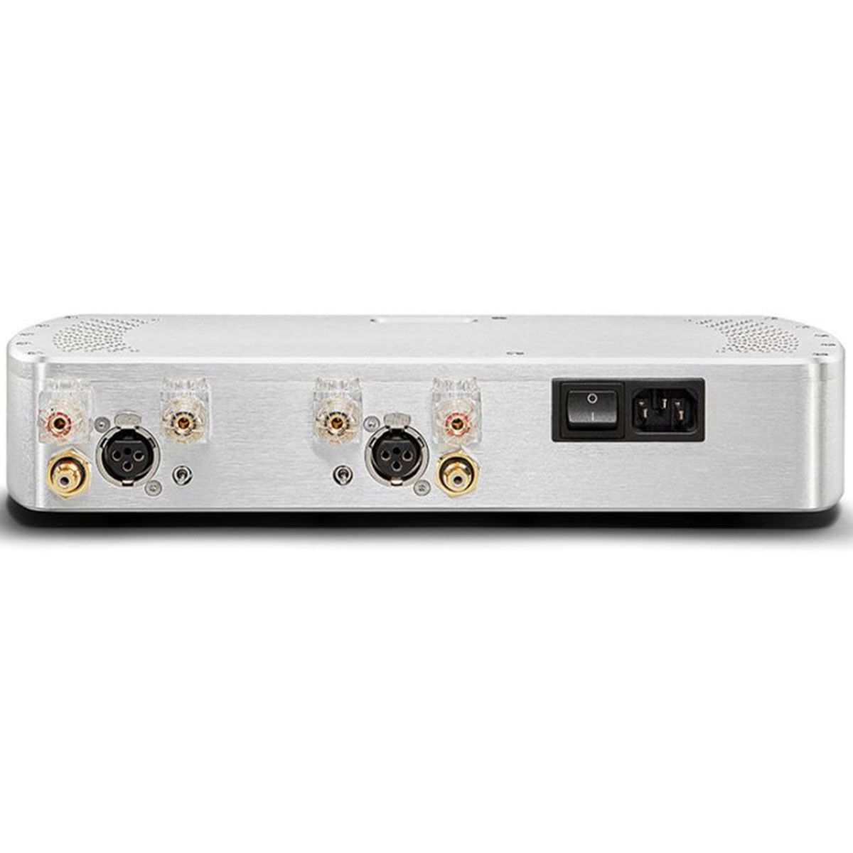 Back view Chord Electronics Etude 150W Stereo Power Amplifier - Silver